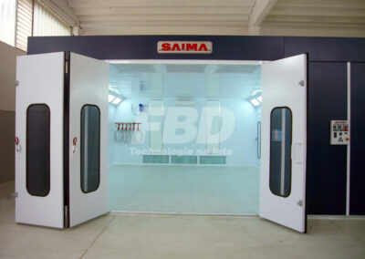 Panele endotermiczne SAIMA do kabiny lakierniczej z zewnątrz